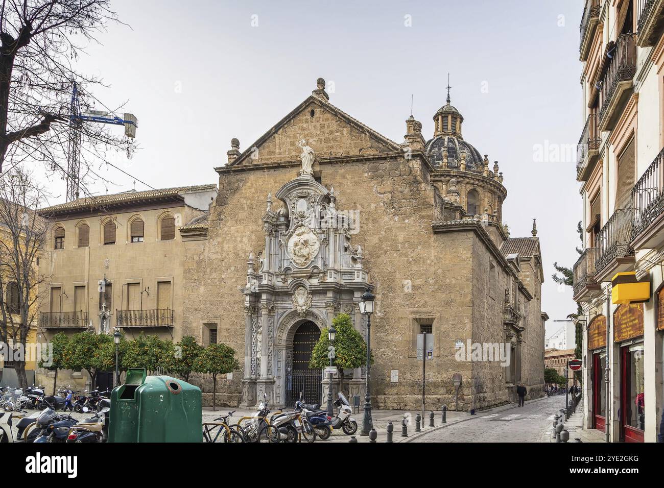 Church of Santos Justo y Pastor is ornate churches in Grenada, Spain, Europe Stock Photo