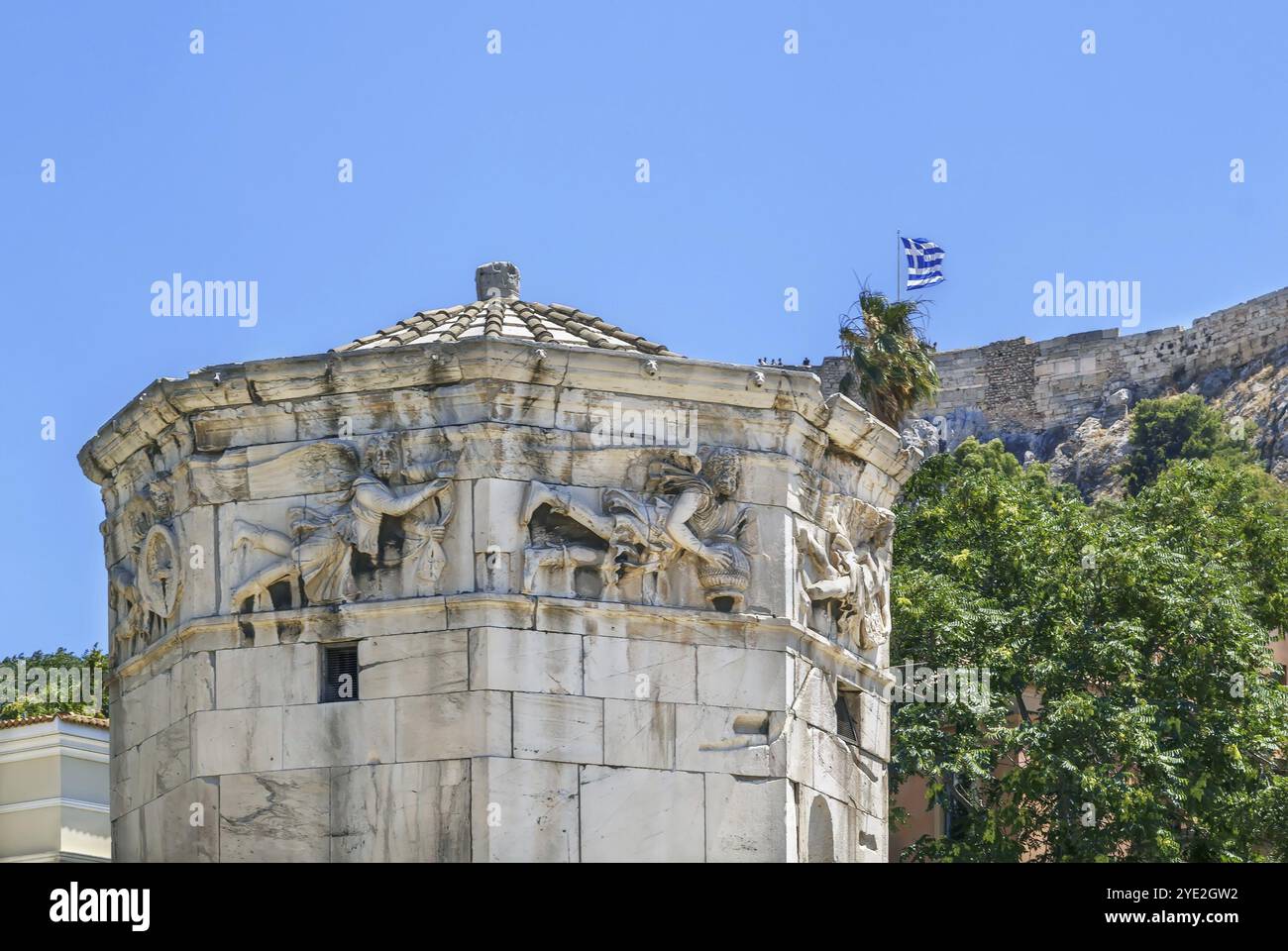 Octagonal pentelic marble clocktower hi-res stock photography and ...