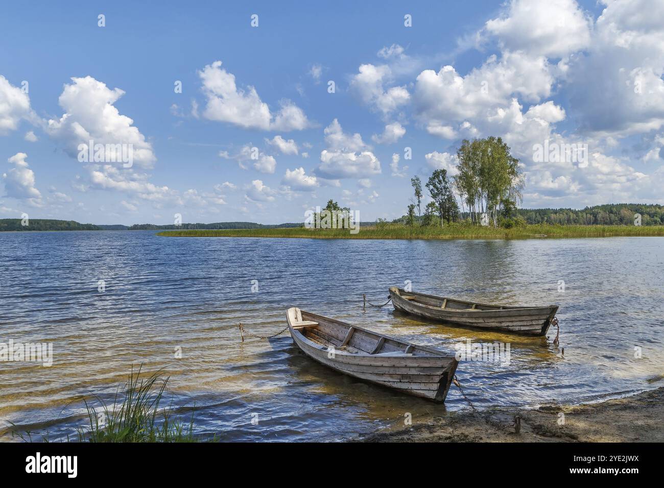 Lake Strusta is a freshwater lake in the Braslaw District of Vitebsk Region, Belarus, the third largest among the Braslaw Lakes, Europe Stock Photo