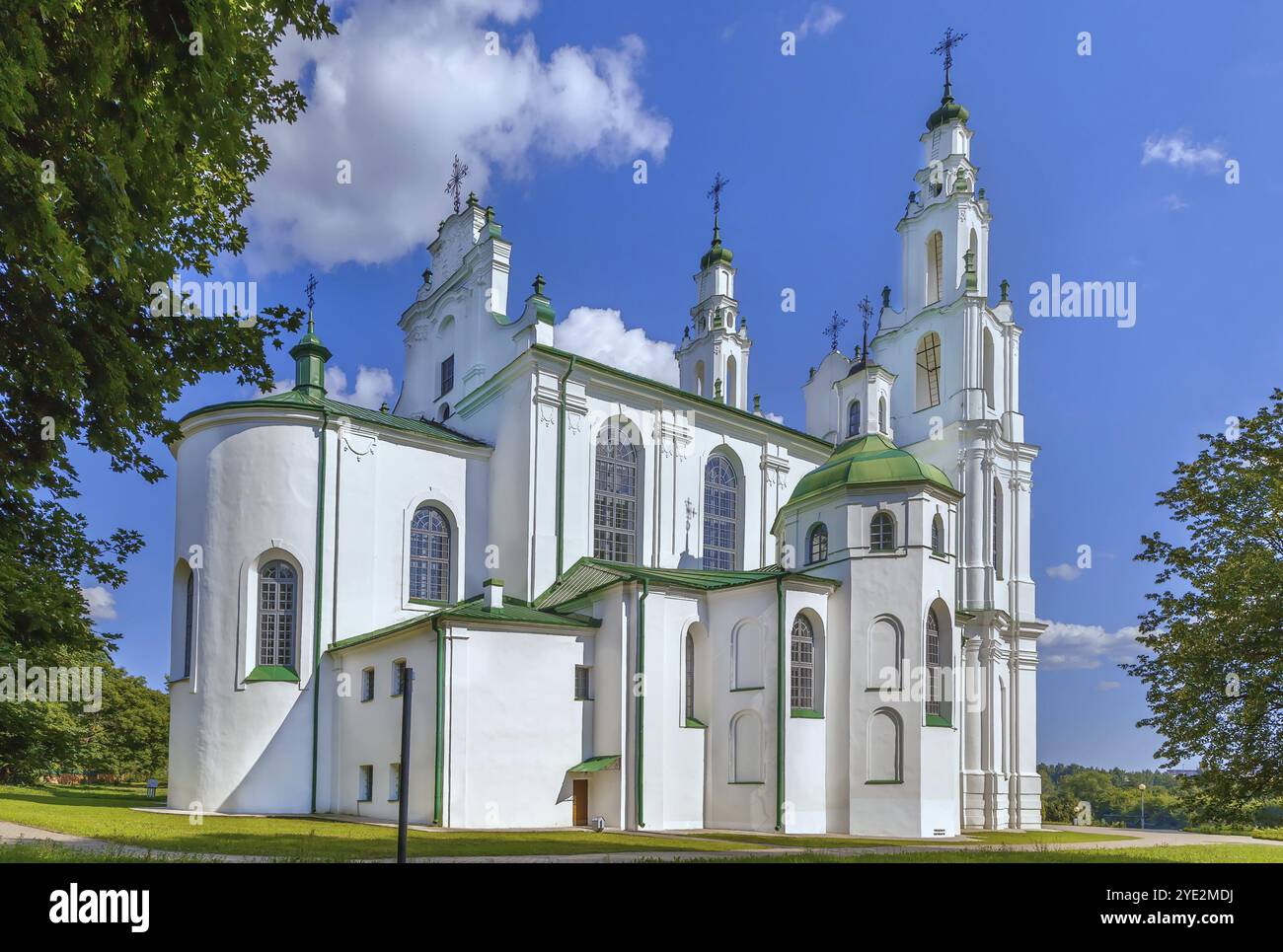 Cathedral of Holy Wisdom in Polotsk was built between 1044 and 1066, Belarus. In the 18th century was rebuilt in Vilnius baroque style. View from apse Stock Photo