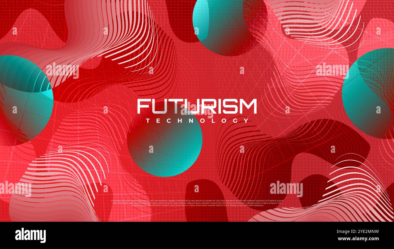 Abstract Technology Background with Geometric Shapes and Futuristic ...