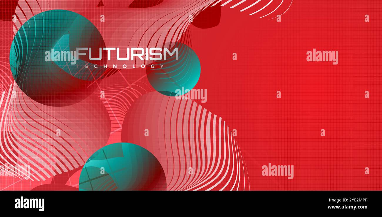 Abstract Technology Background with Geometric Shapes and Futuristic Concept. High Tech and Big Data Background Design Stock Vector