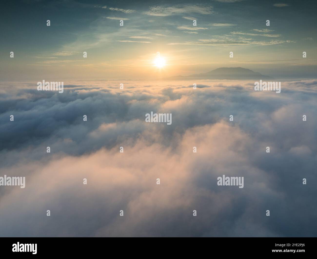Drone flying over mountain top hi-res stock photography and images - Alamy