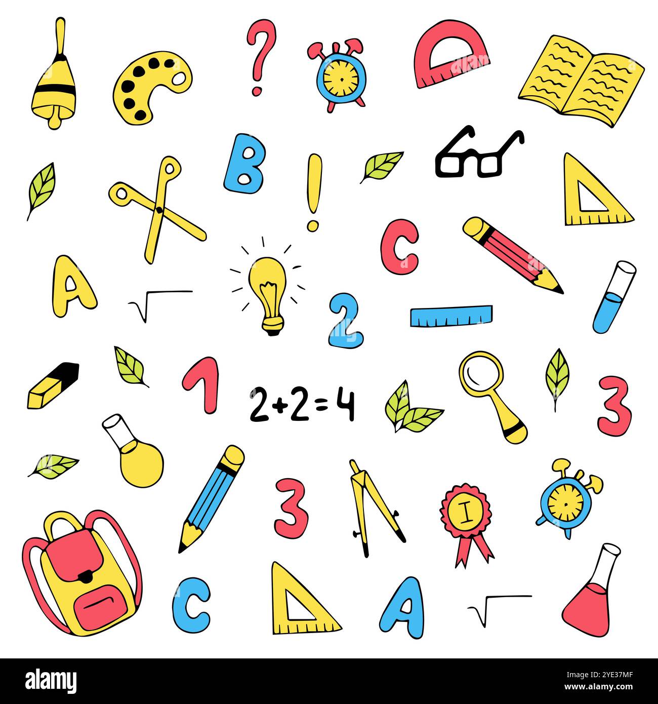 Pencil notebook calculator Stock Vector Images - Alamy