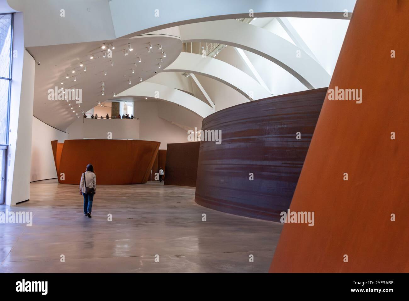 Bilbao, Spain - Mai 16, 2024 - Giant steel sculpture The Matter Of Time ...