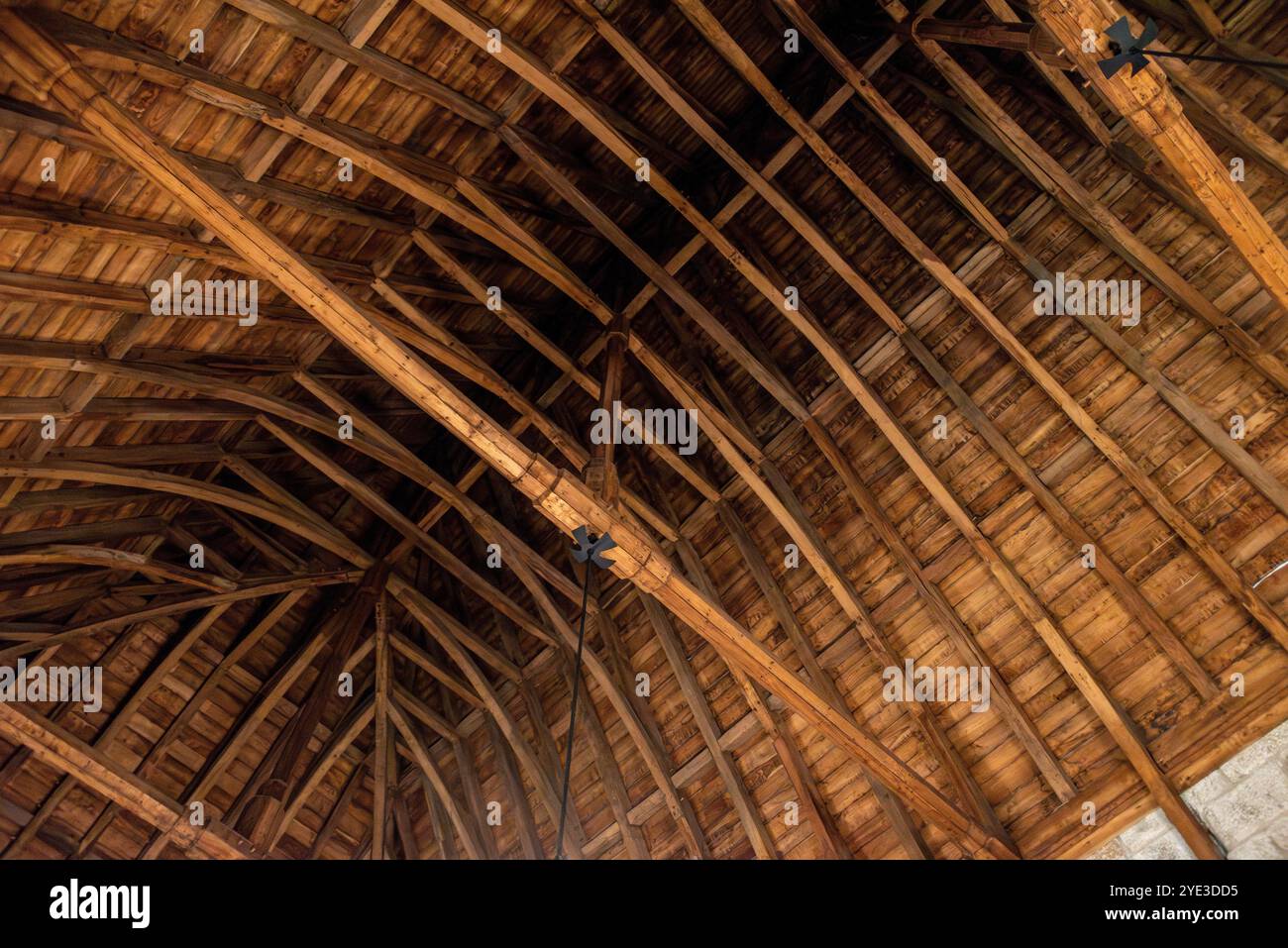 Timber Ragan Timber vaulted roof structure hi-res stock photography and images - Alamy