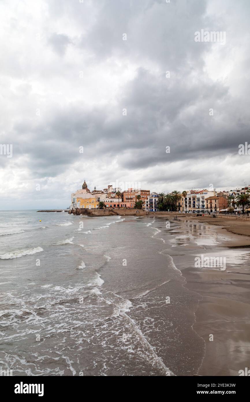 Sitges beach, Catalonia, Spain. Stock Photo