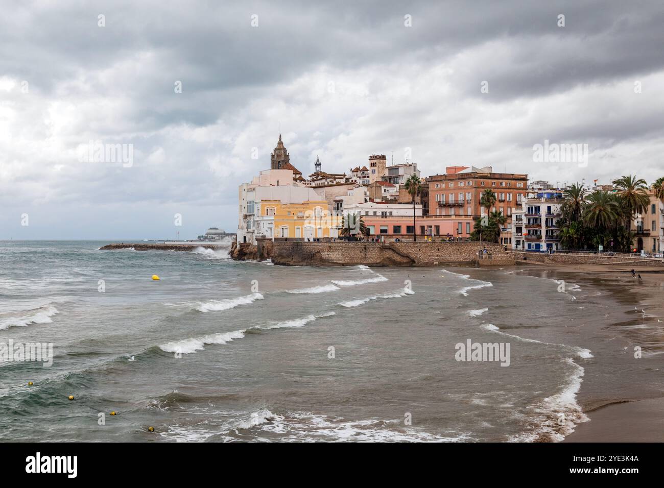 Sitges beach, Catalonia, Spain. Stock Photo