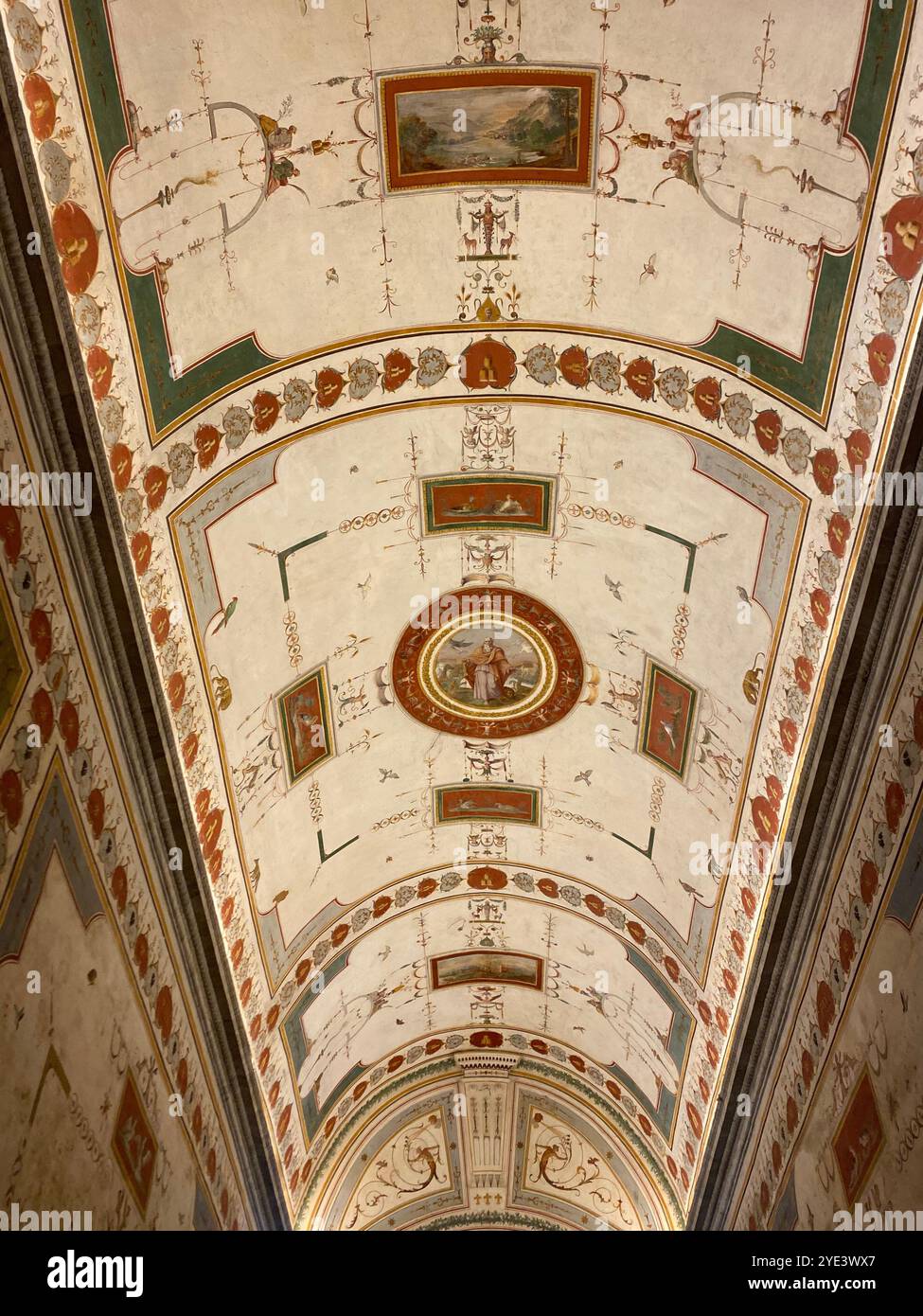 Castel Sant Angelo Vatican painted ceiling - Smartphone Captured Stock Image