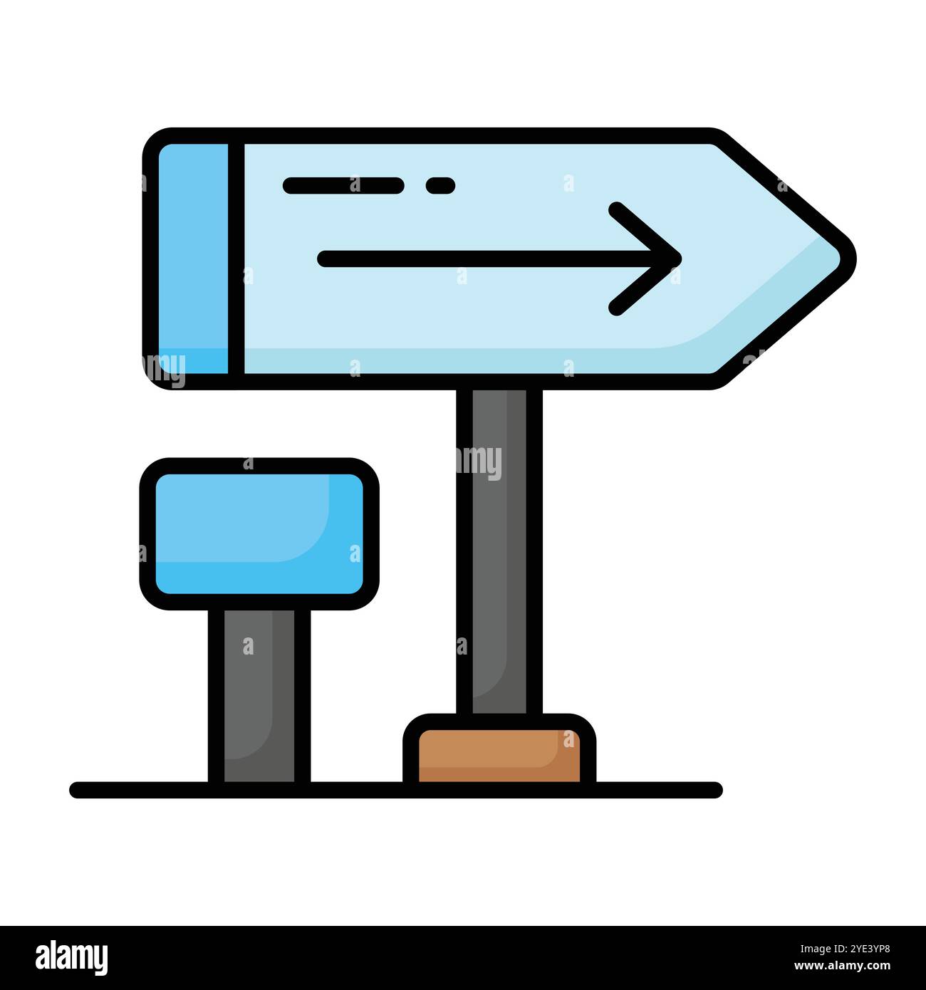 Download this beautifully designed icon of directional board Stock ...