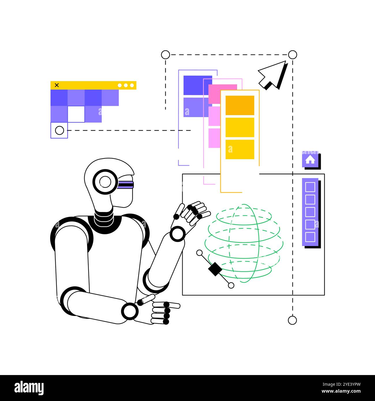 AI-Enhanced Product Design abstract concept vector illustration Stock ...