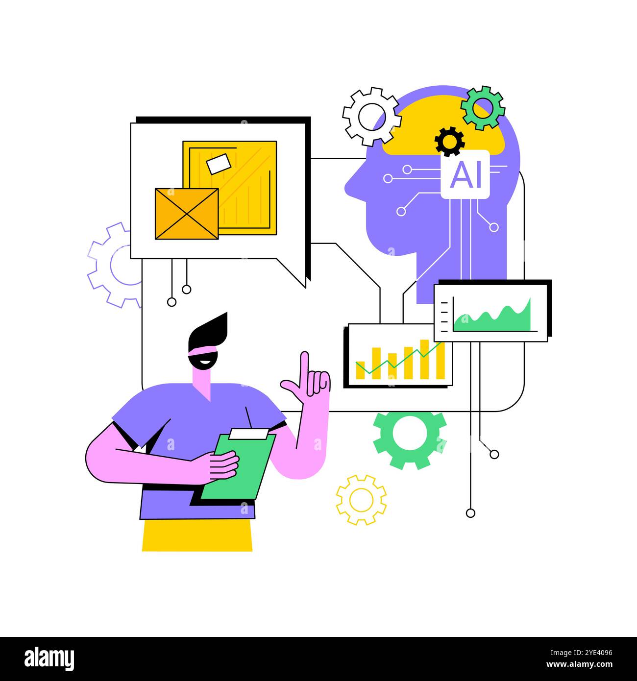 AI-Powered Inventory Management abstract concept vector illustration ...