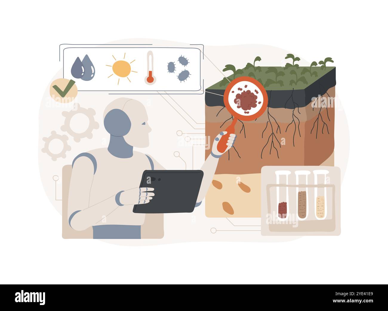 Soil Graphical Abstract AI-Analyzed Soil Health abstract concept vector illustration Stock ...