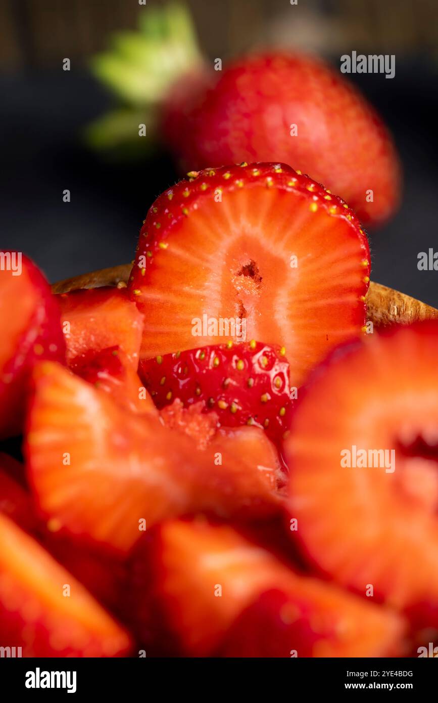Strawberries in close up hi-res stock photography and images - Alamy