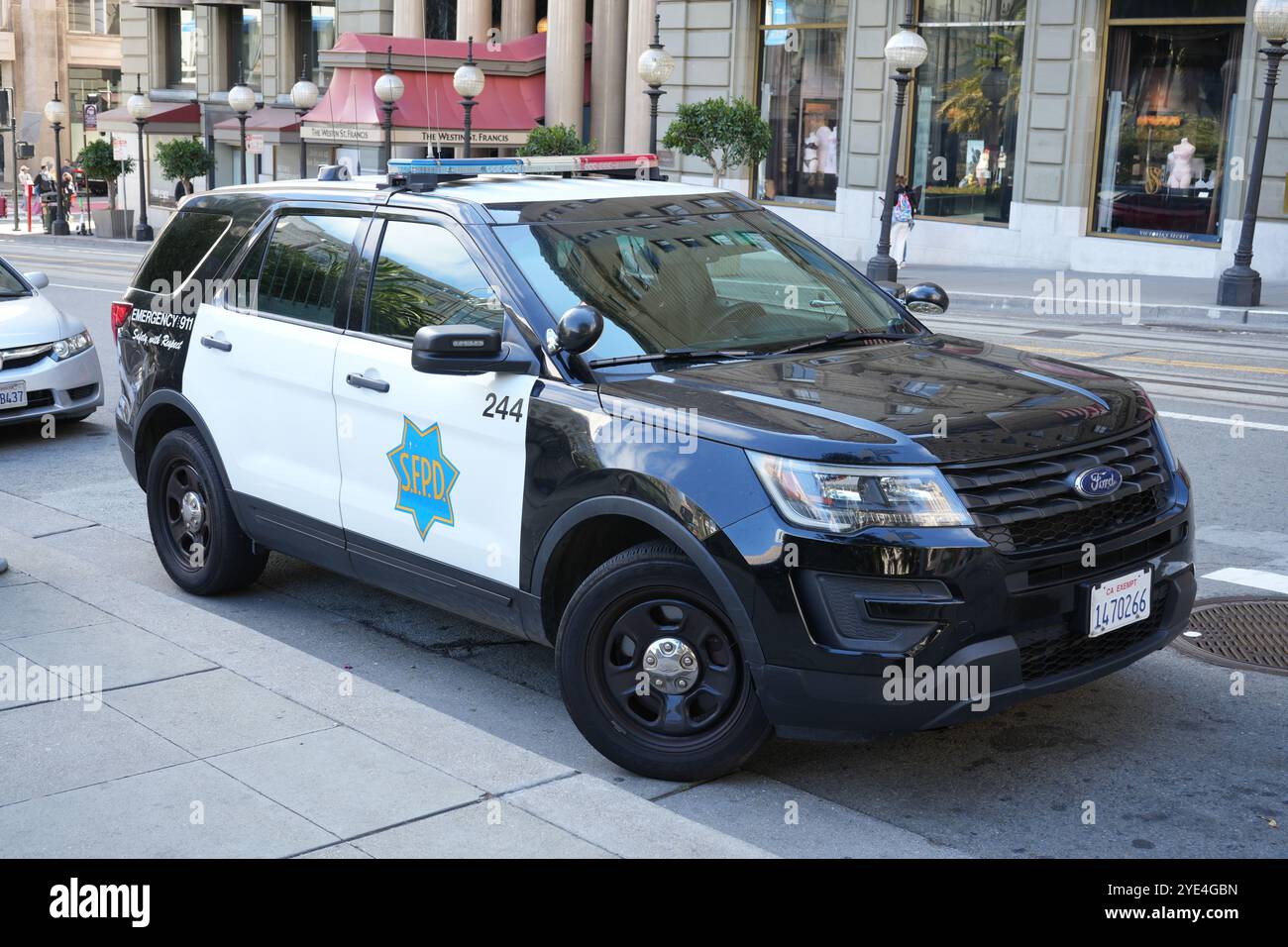 SFPD Ford Police vehicle 244 parked in the city Stock Photo - Alamy