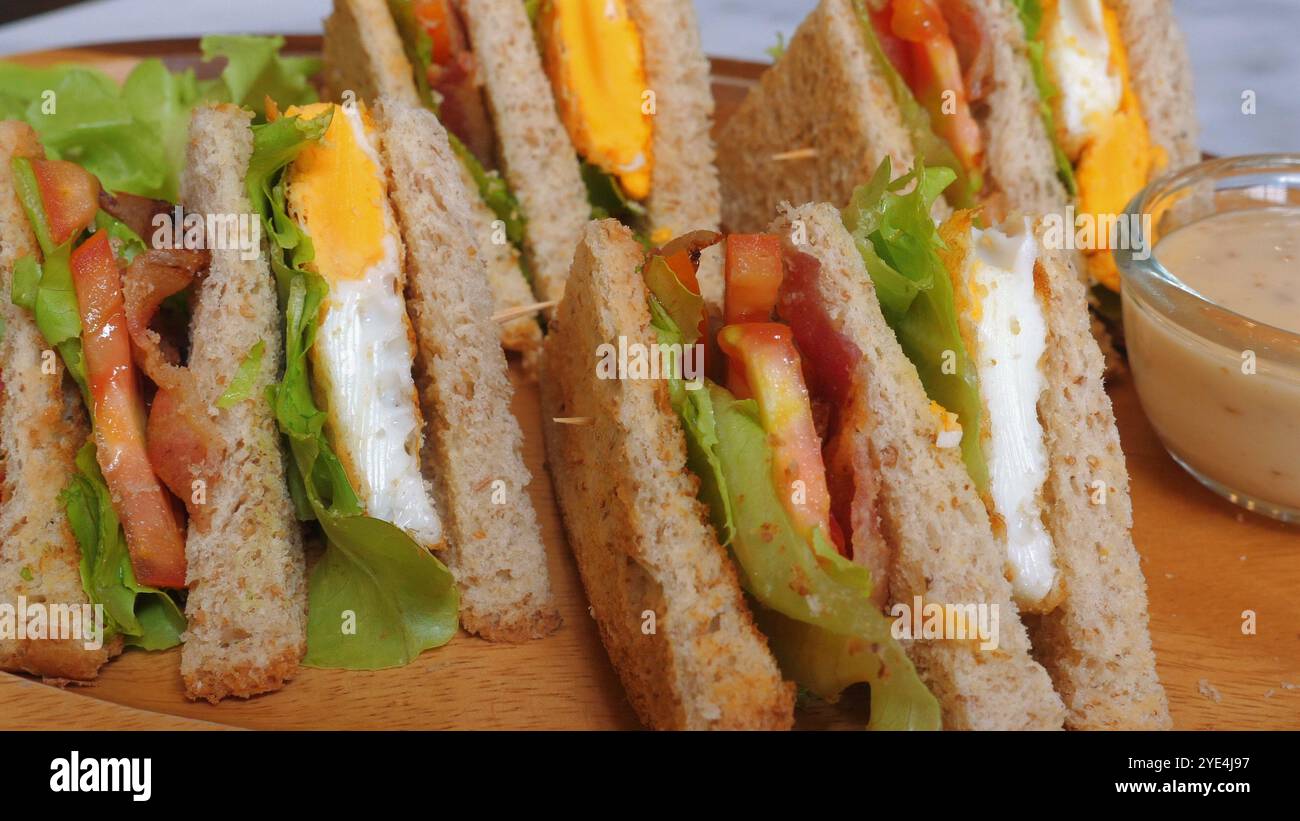 Sandwich made layers meat cheese hi-res stock photography and images ...