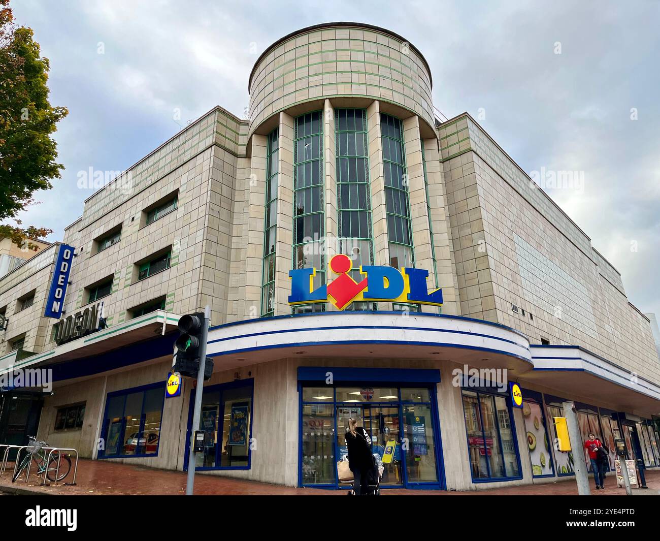 Lidl Supermarket and Odeon Cinema on Union Street. Bristol, England, United Kingdom. 29th October 2024. - Smartphone Captured Stock Image