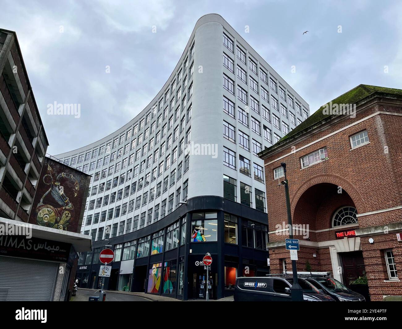 Programme, an office building previously known as The Pithay on All Saints Street by The Lanes. Bristol, England, United Kingdom. 29th October 2024. - Smartphone Captured Stock Image