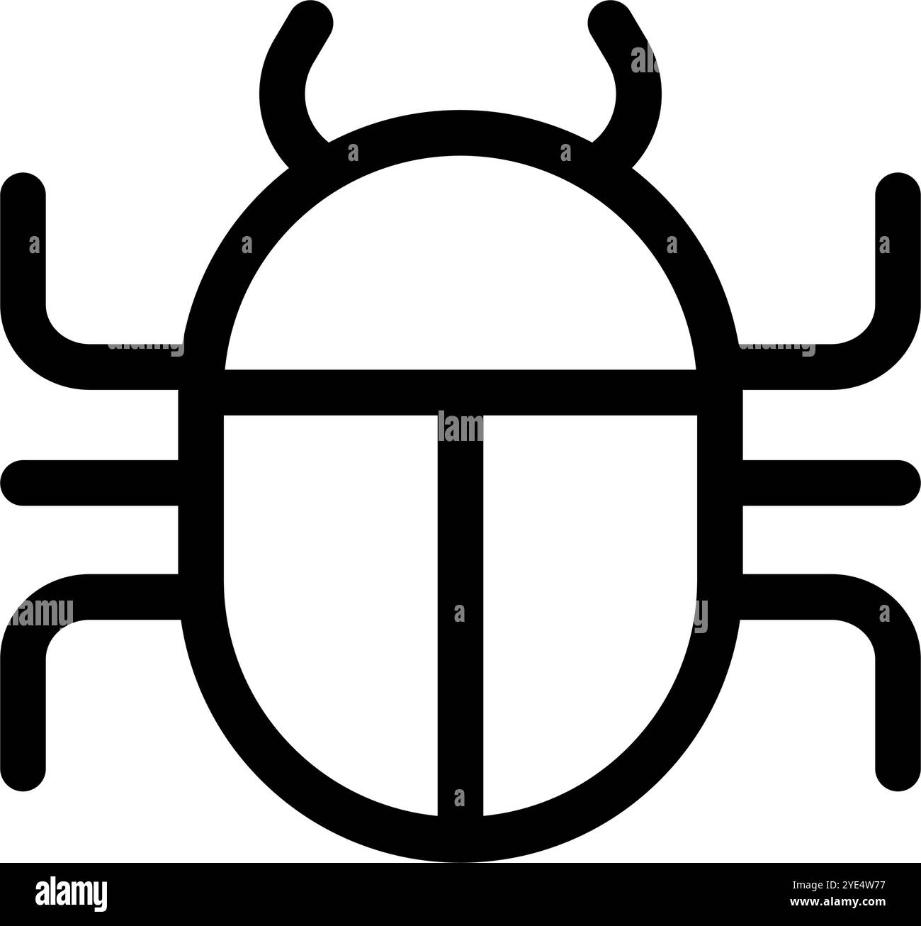 Simple bug icon. Insect. Editable vector. Stock Vector