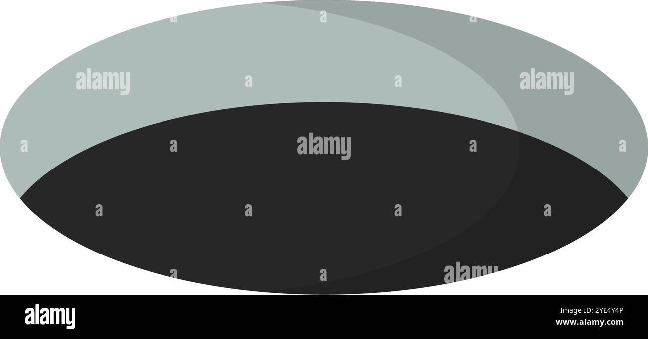 Flat design modern hole icon. Editable vector. Stock Vector