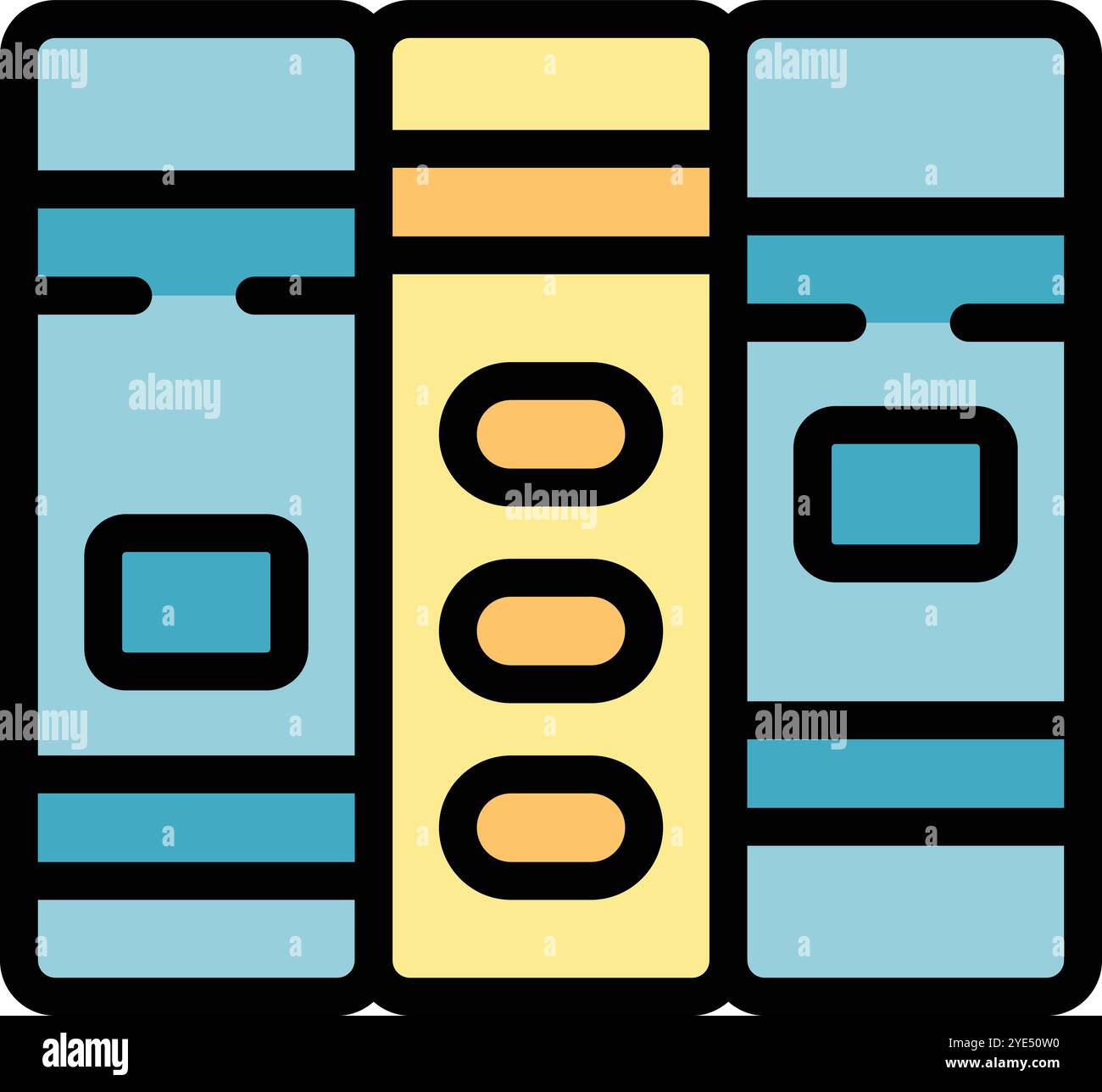 This icon represents a server room, symbolizing data storage and processing Stock Vector