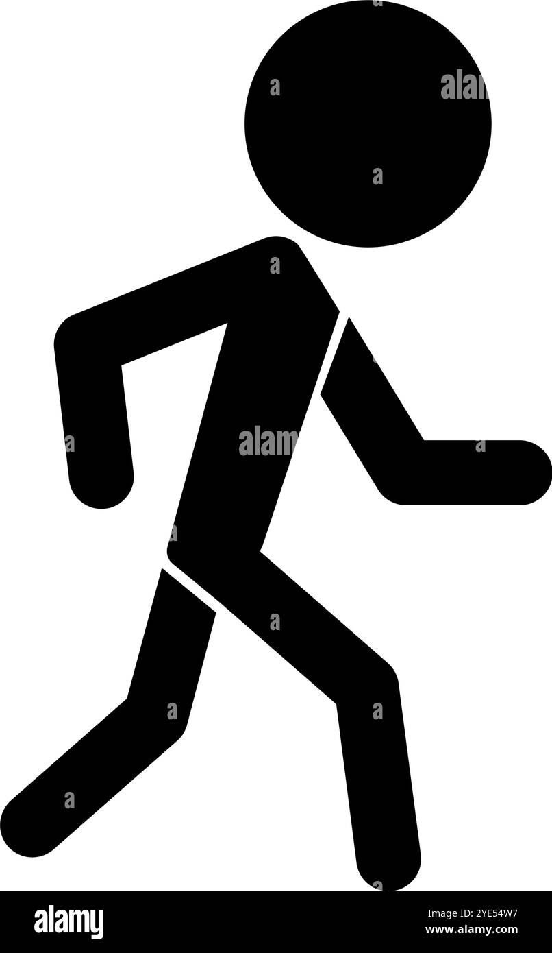 Walker icon. Pedestrian icon. Editable vector Stock Vector Image & Art ...