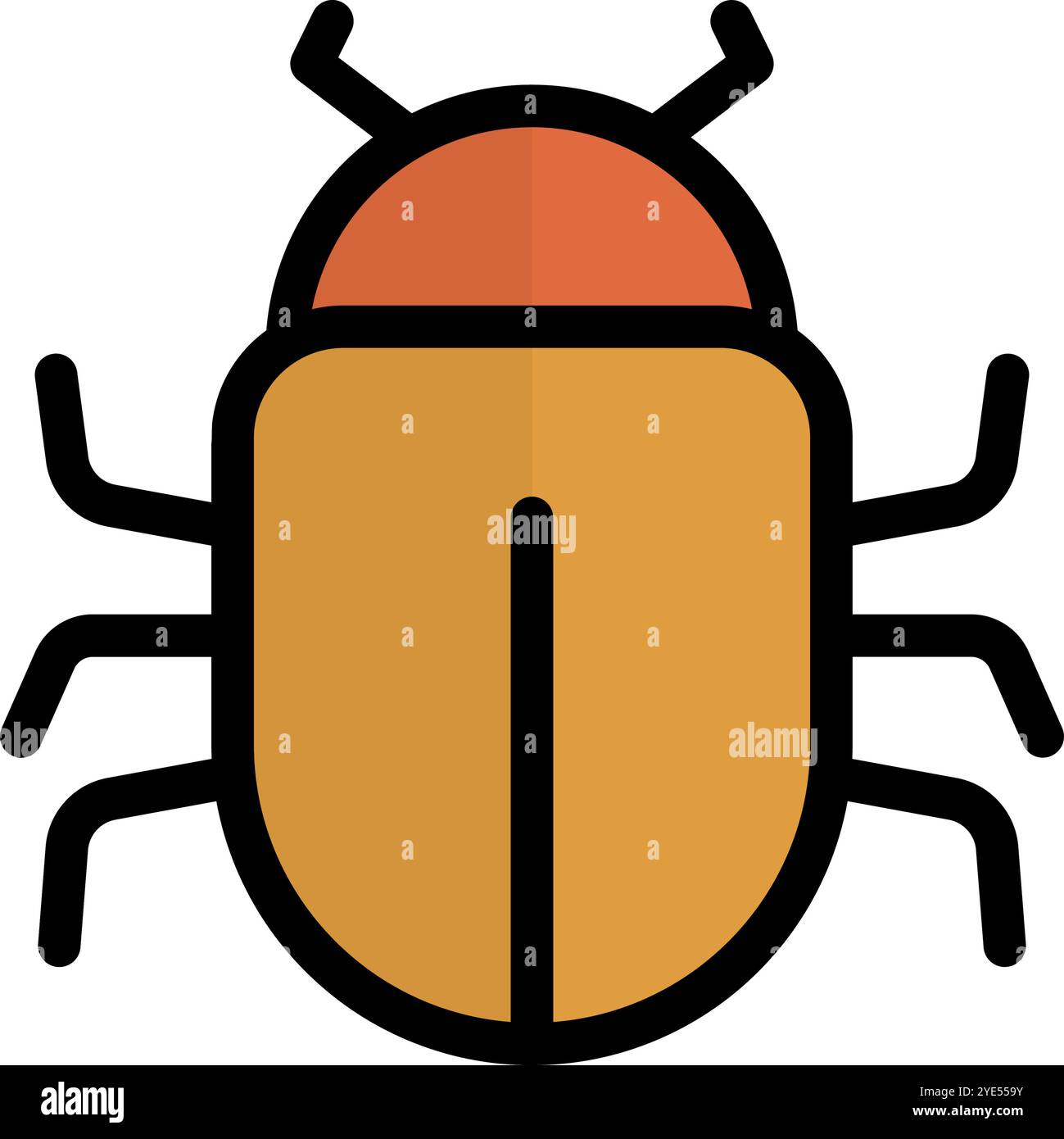 Beetle icon. Bug icon. Editable vector. Stock Vector