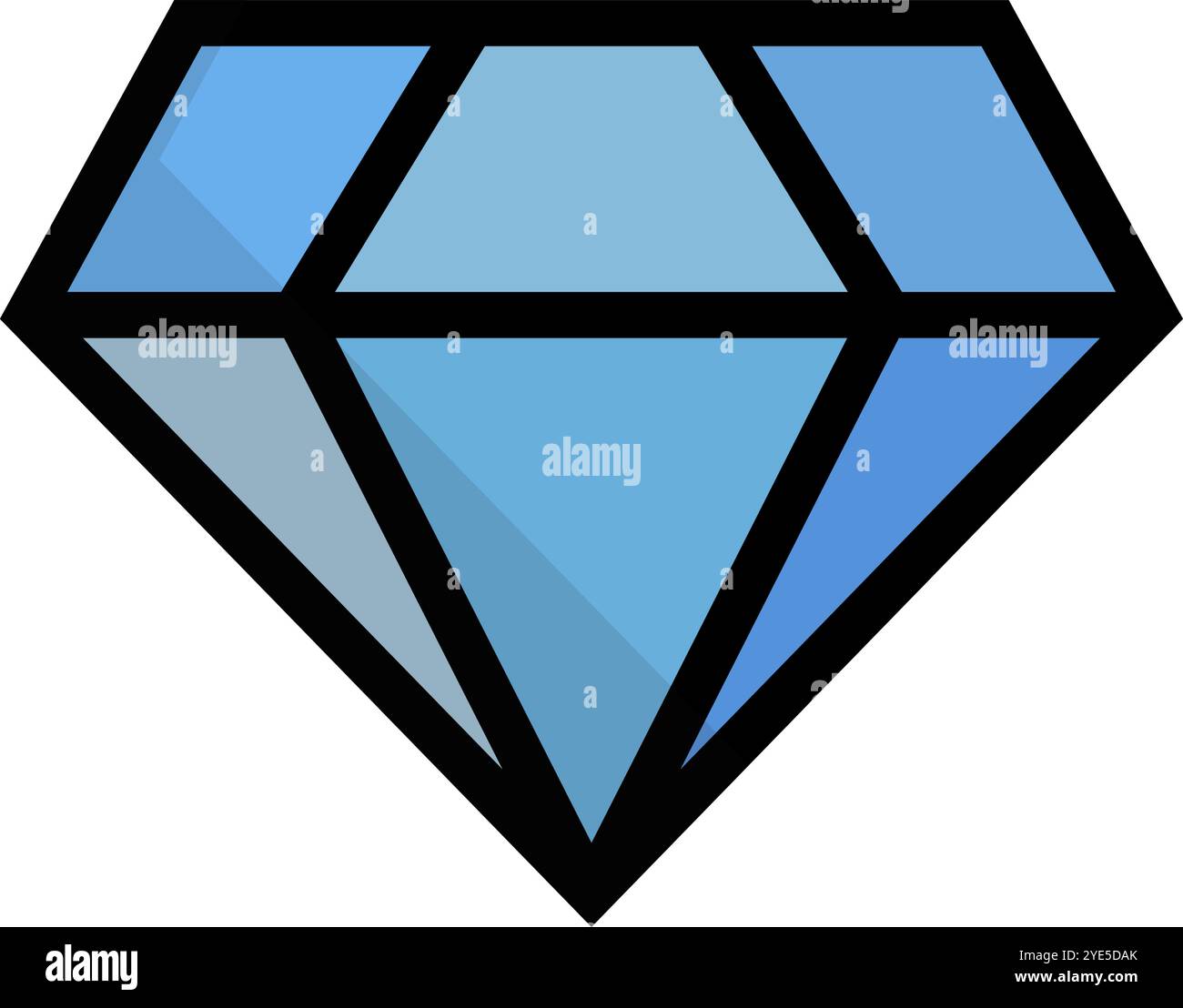 Flat design diamond icon. Editable vector. Stock Vector