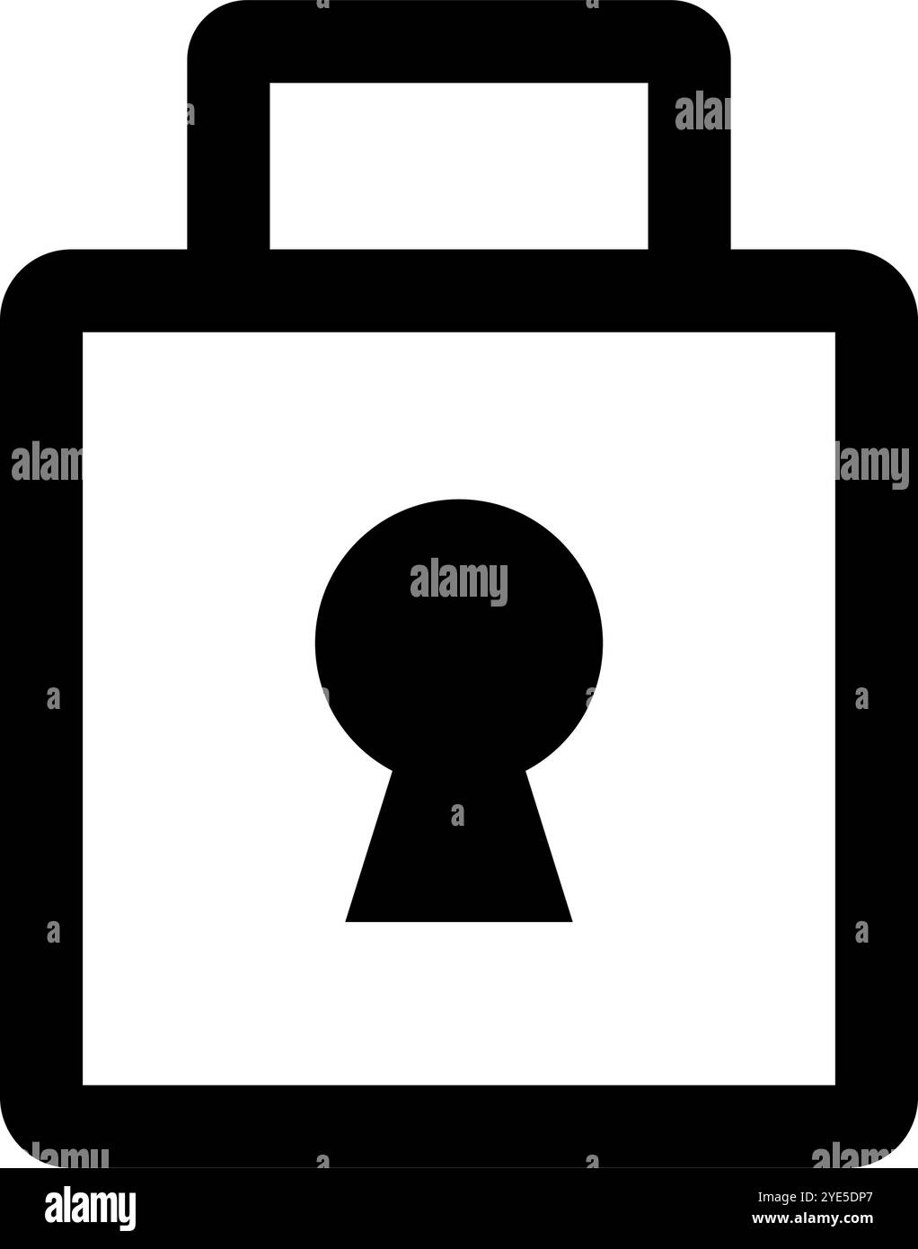 Simple padlock icon. Security lock. Editable vector Stock Vector Image ...