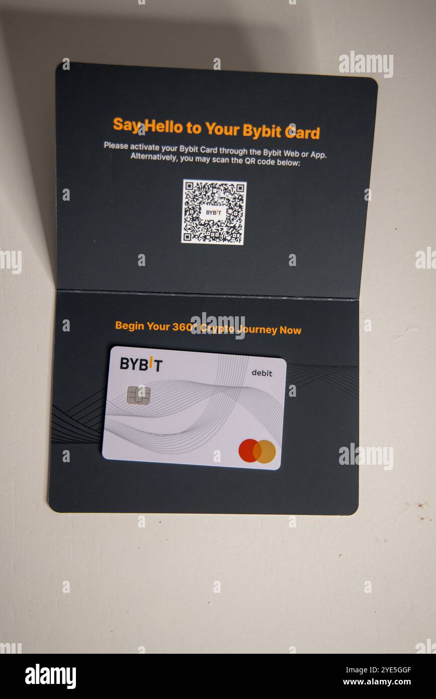 Bybit card; a Mastercard debit card with cashback from the cryptocurrency  exchange Bybit Stock Photo - Alamy