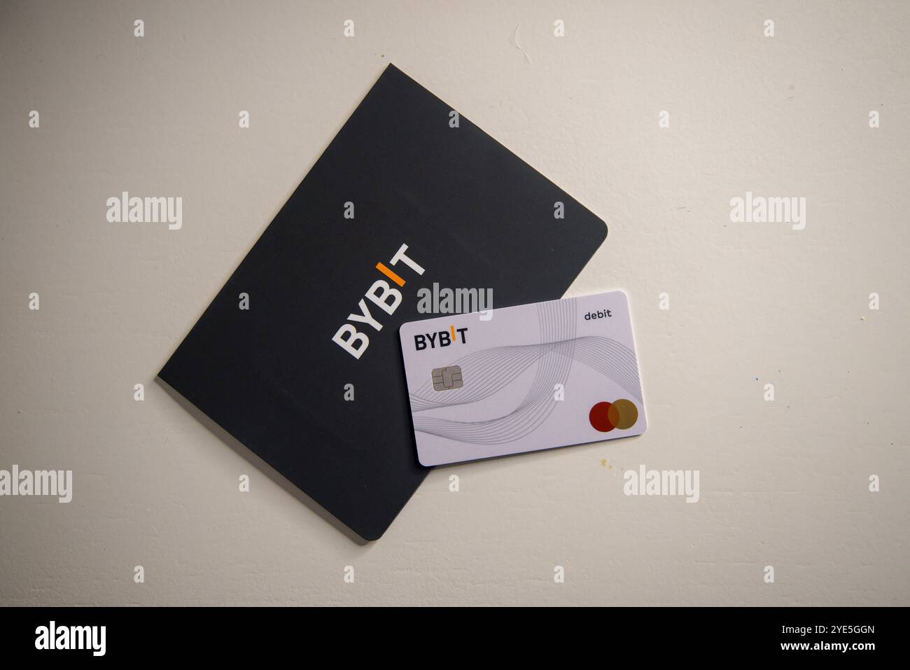 Welcome package with Bybit card; a Mastercard debit card with cashback from  the cryptocurrency exchange Bybit Stock Photo - Alamy