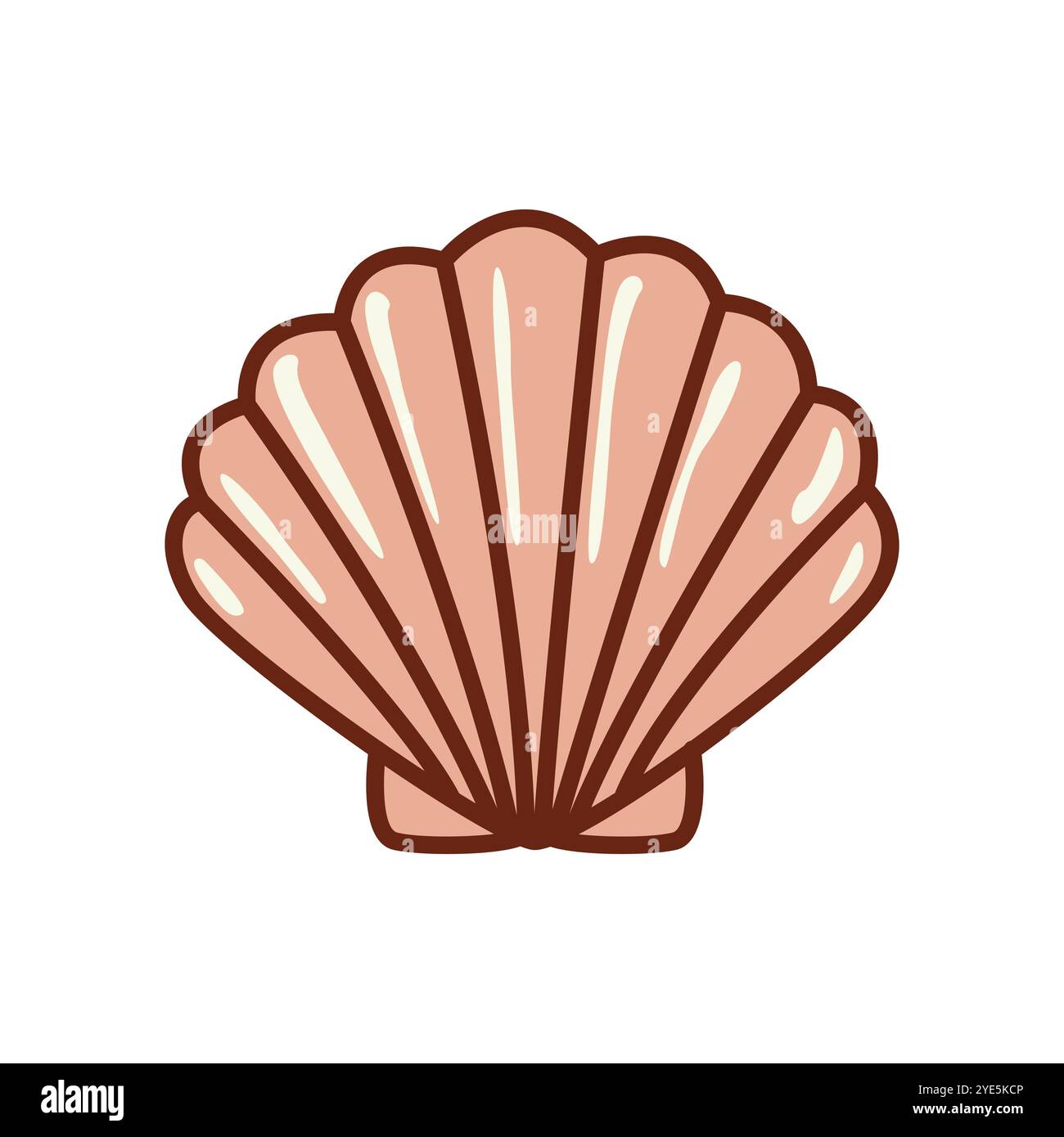 Beautiful seashell clip art hi-res stock photography and images - Alamy
