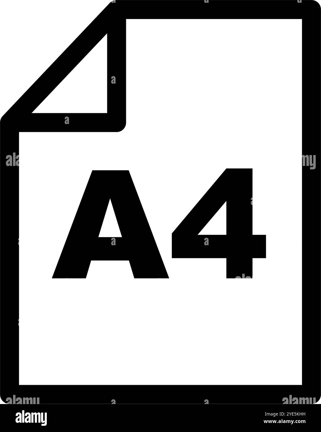 A4 size paper icon. Editable vector Stock Vector Image & Art - Alamy