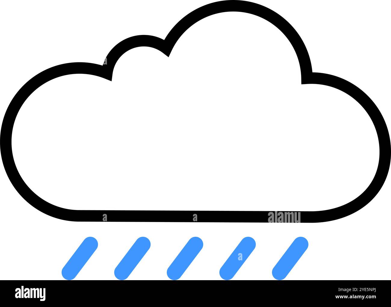 Simple rainy day icon. Editable vector. Stock Vector