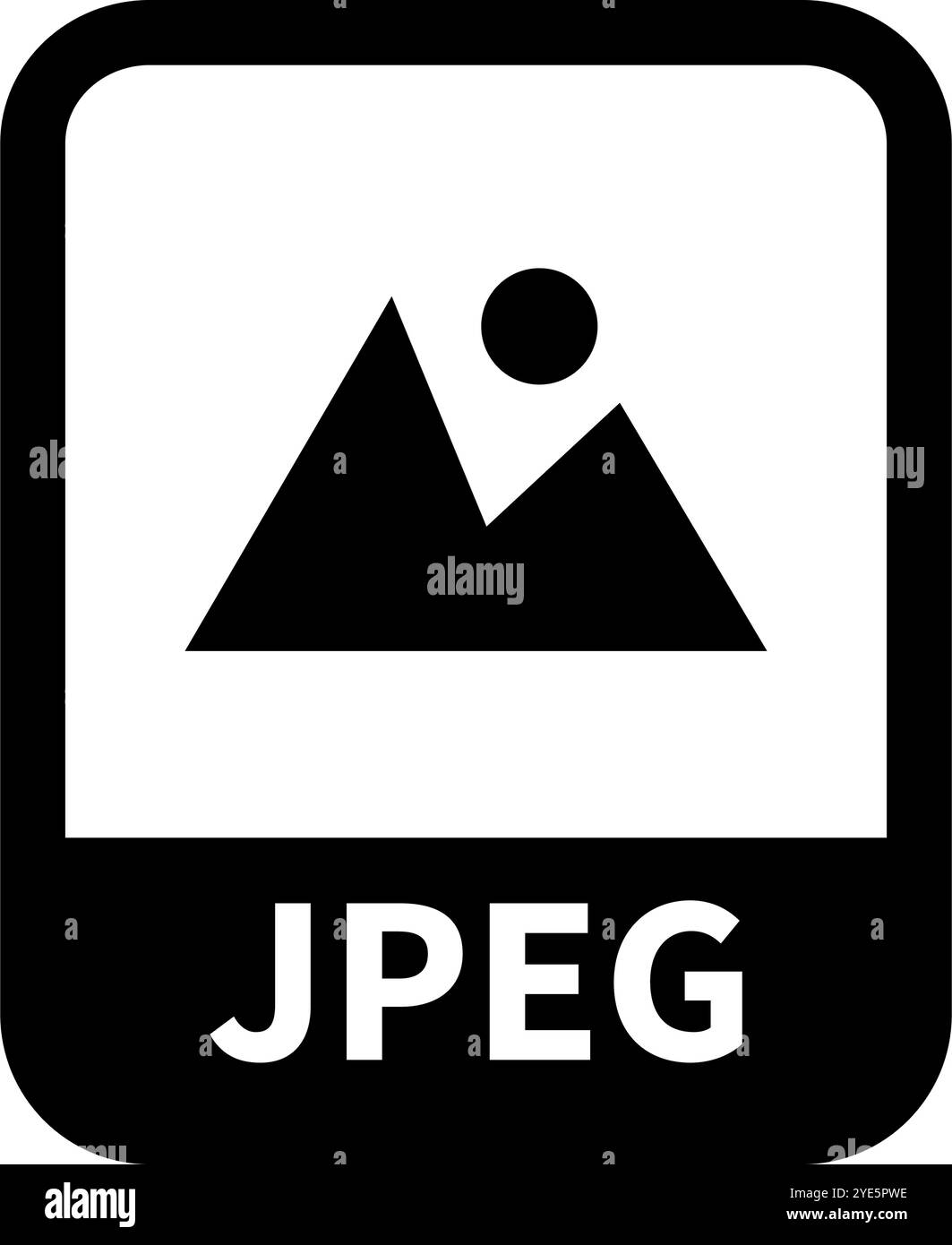 Simple JPEG file icon. JPEG extension. Editable vector. Stock Vector