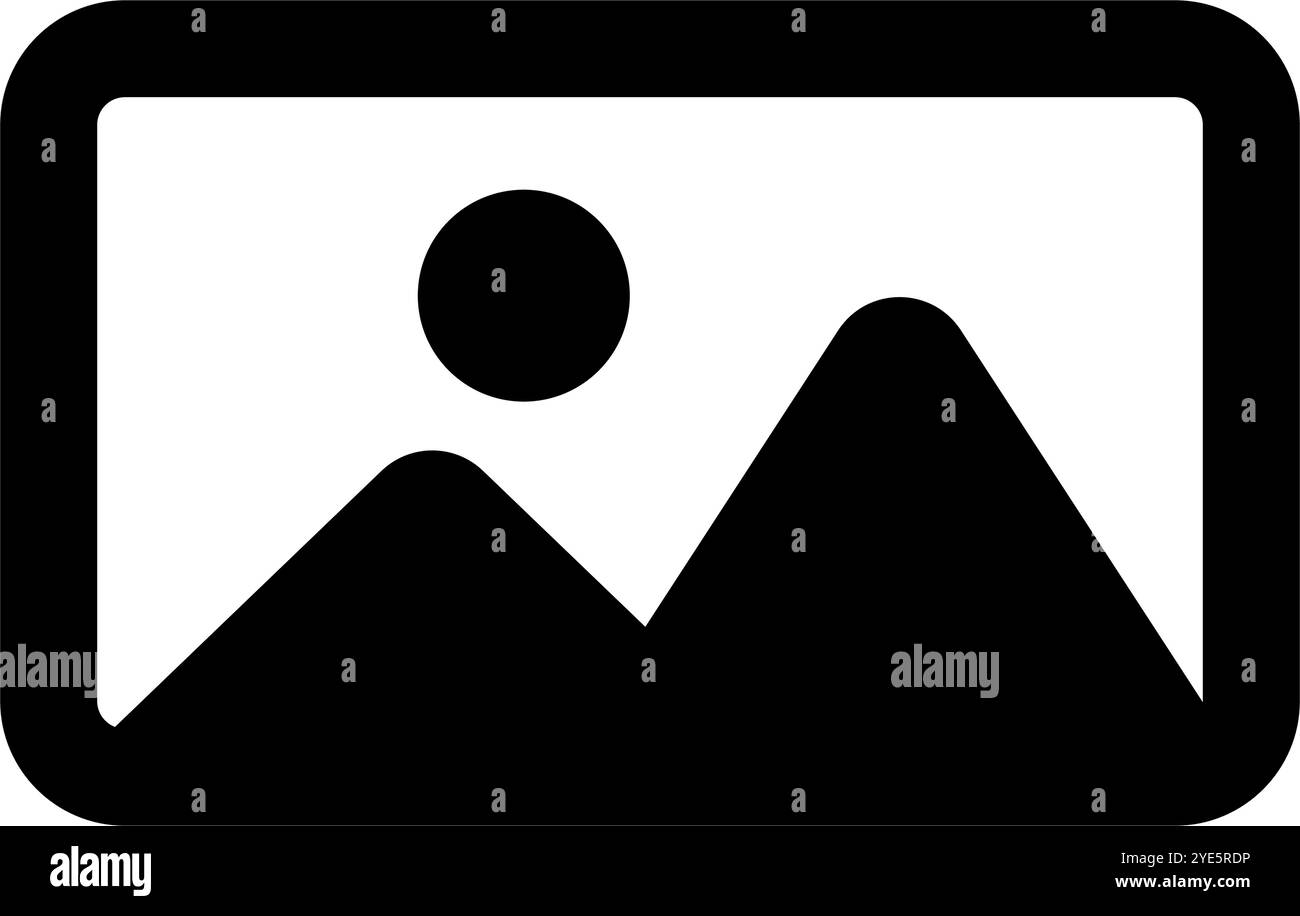 Photo silhouette icon. Photo data. Editable vector. Stock Vector