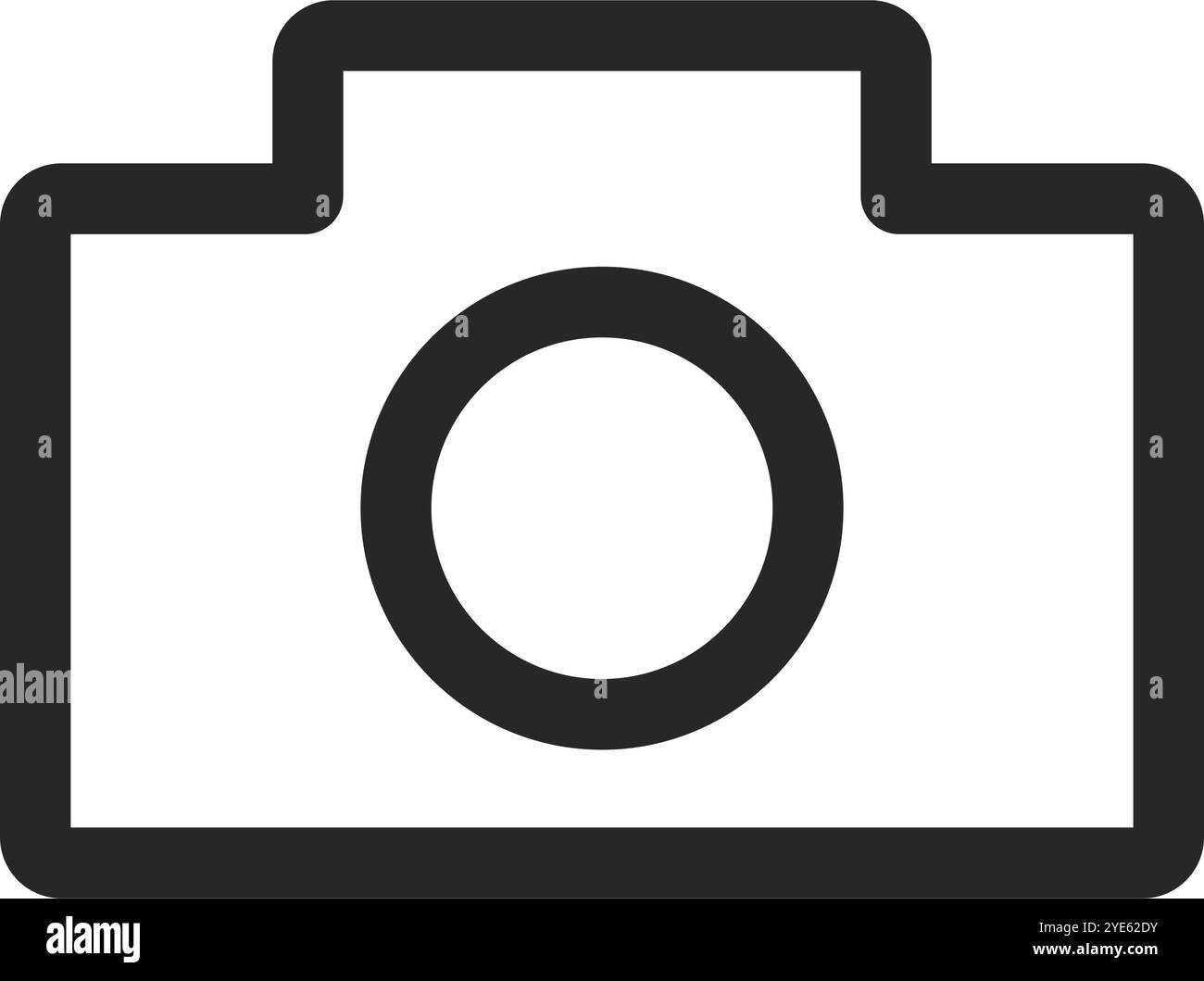 Simple camera icon. Photograph. Editable vector. Stock Vector