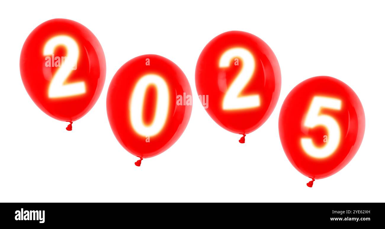 2025 Years Hi Res Stock Photography And Images Alamy Red New Year 2025 Balloons 2YE62XH