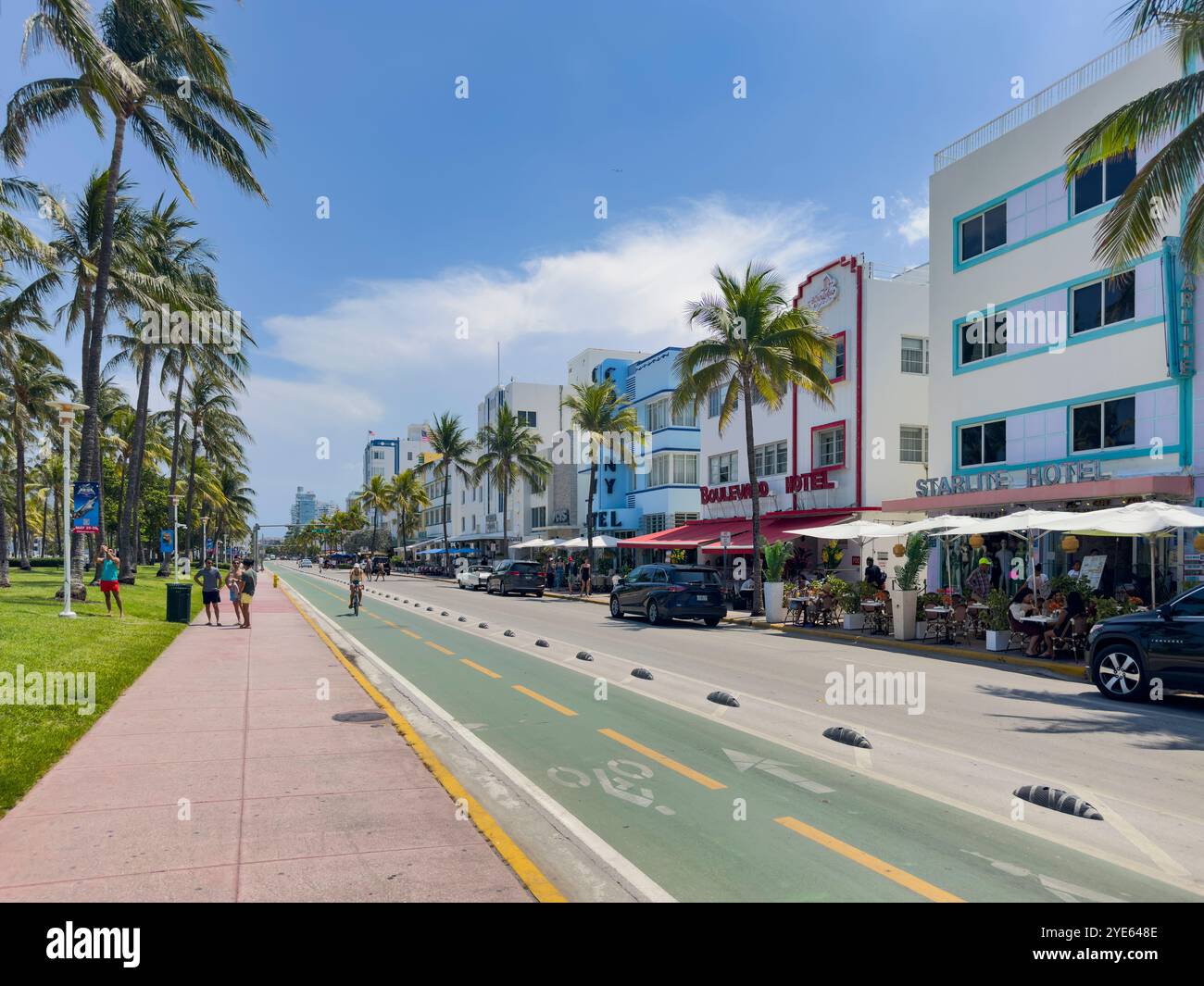 Ocean Drive, Miami Beach, Florida, USA - Smartphone Captured Stock Image