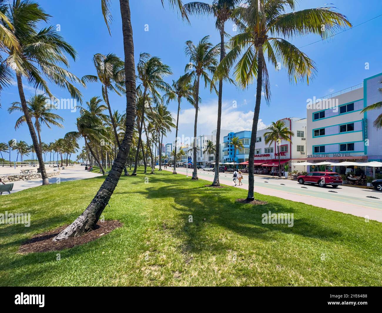 Ocean Drive, Miami Beach, Florida, USA - Smartphone Captured Stock Image