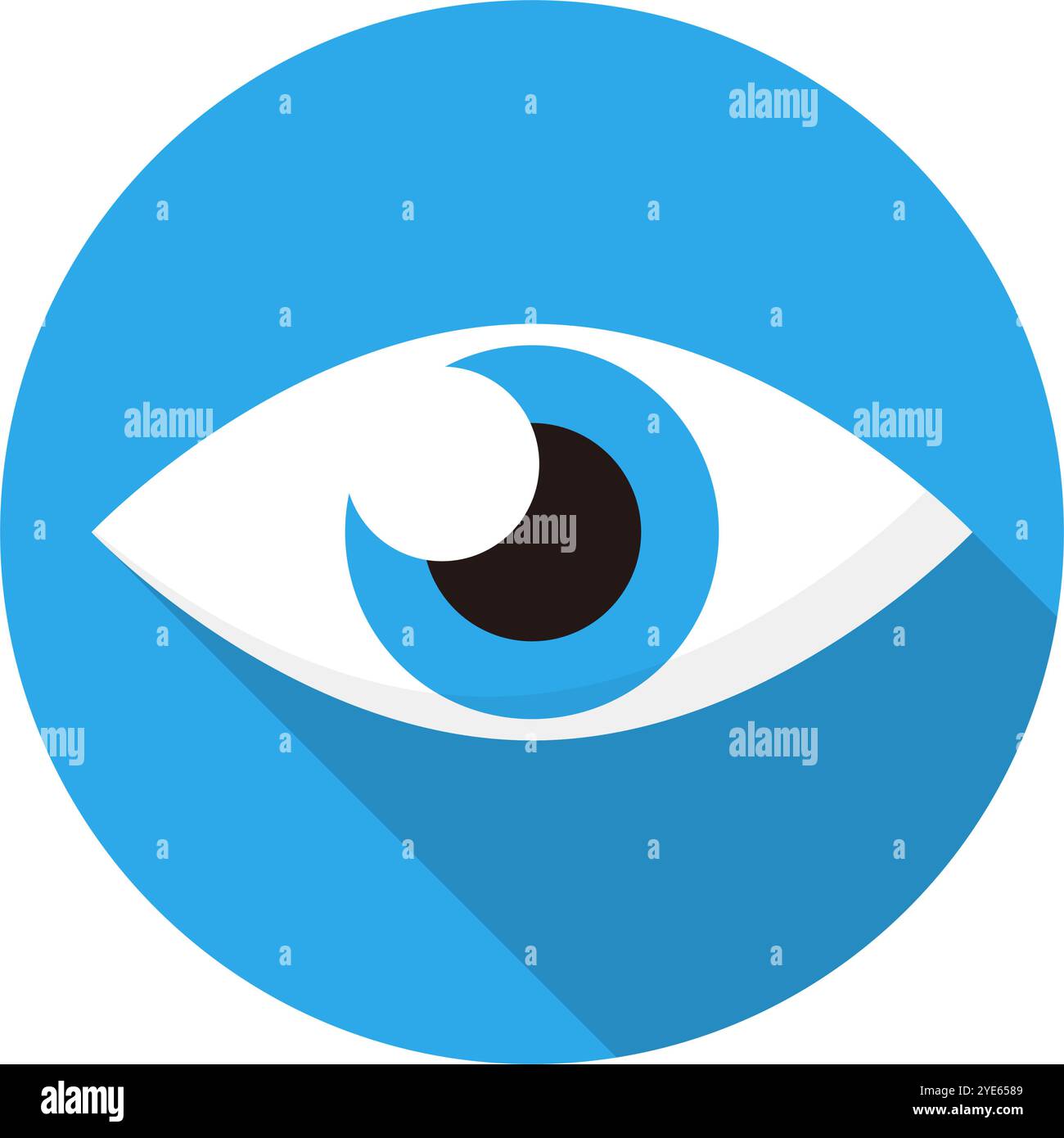 Modern blue eye with shadow icon. Editable vector Stock Vector Image ...