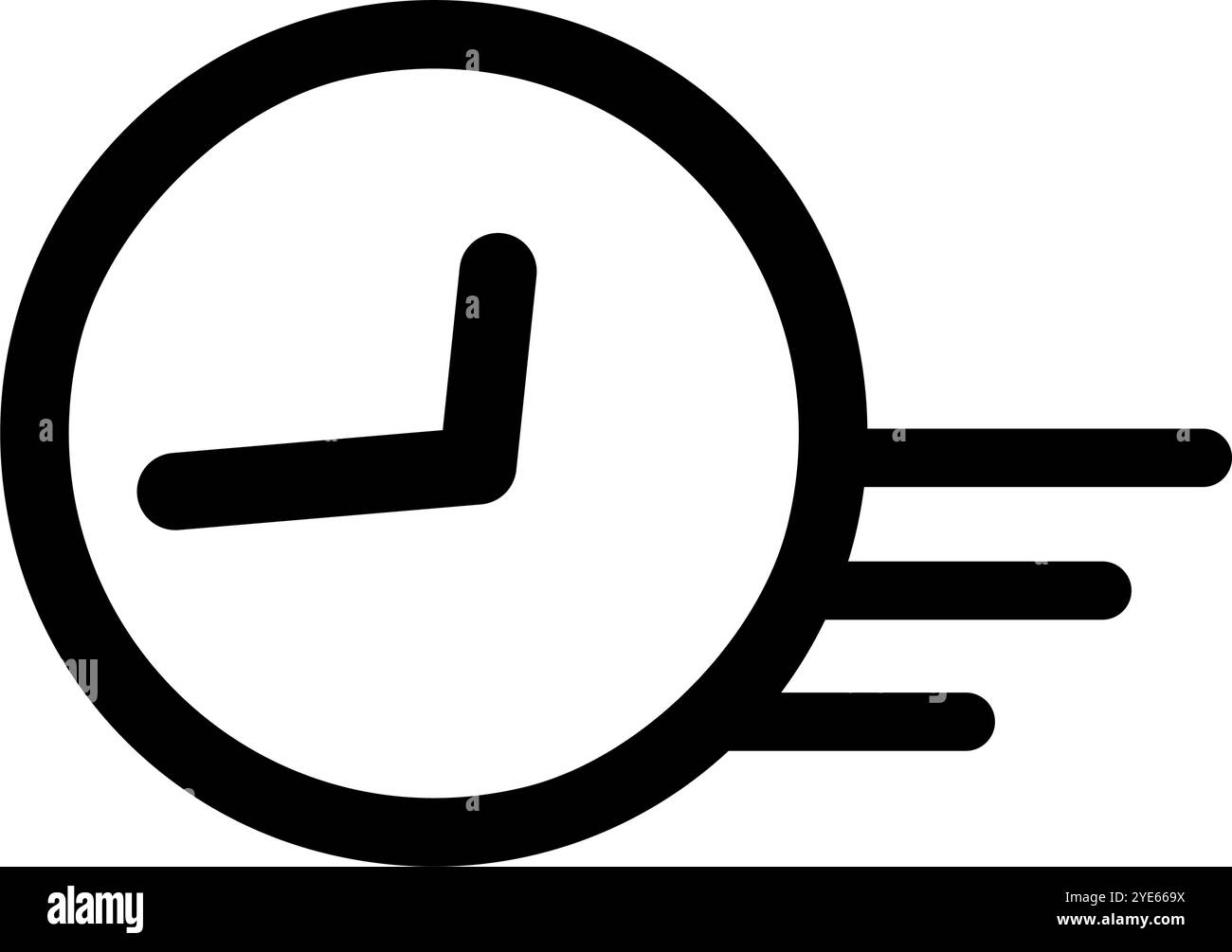 Time elapsed clock icon. Time attack. Editable vector. Stock Vector