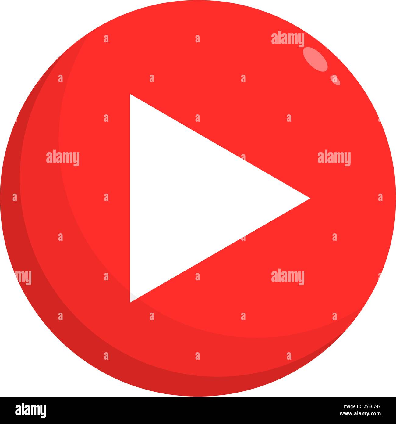 Flat design video play button. Voice play button. Editable vector. Stock Vector