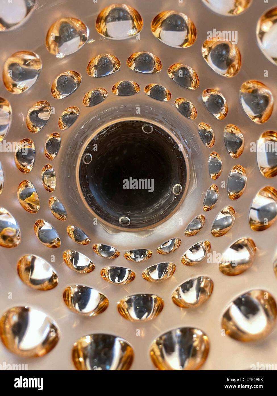 Interior of crystal vase - Smartphone Captured Stock Image