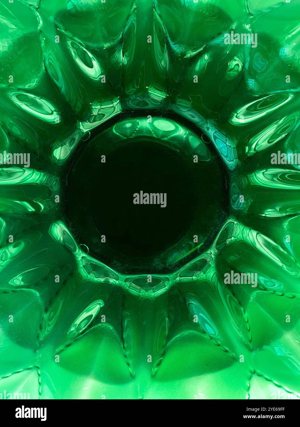 Interior of crystal vase - Smartphone Captured Stock Image