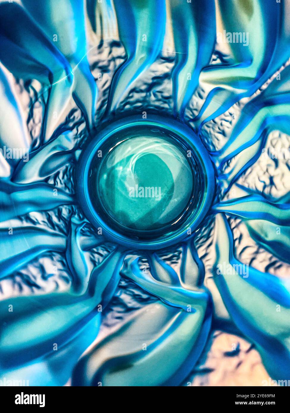 Interior of crystal vase - Smartphone Captured Stock Image