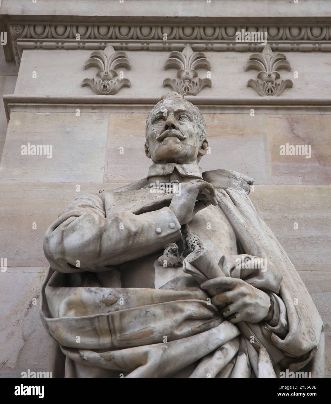 Lope de Vega (1562-1635). Spanish writerl Statue by Manel Fuxà Leal in 1892. National Library of Spain. Madrid. Stock Photo