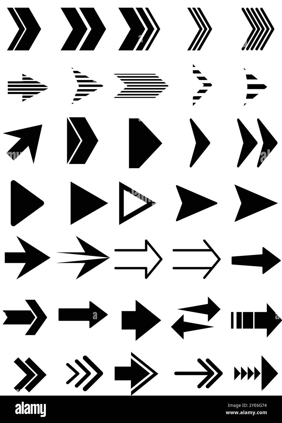Arrow icon set. Arrow. Cursor. Collection different arrow signs. Black ...