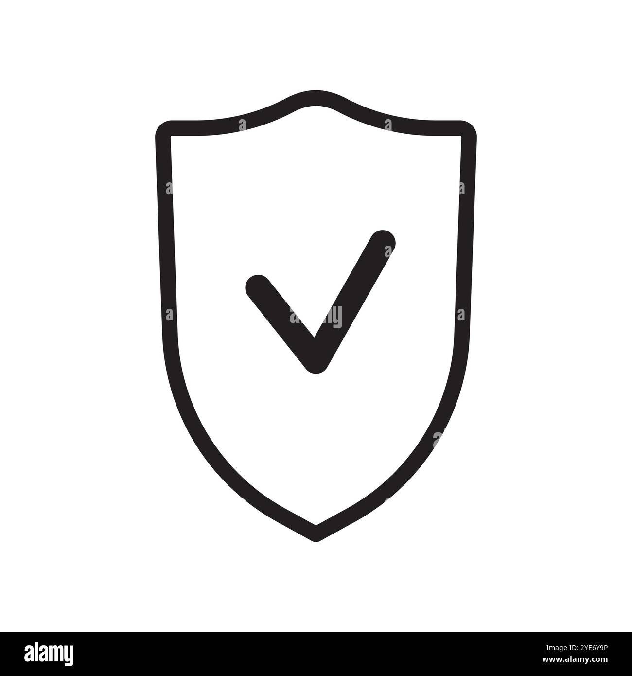 Verified shield icon. Security checkmark vector. Approval protection ...