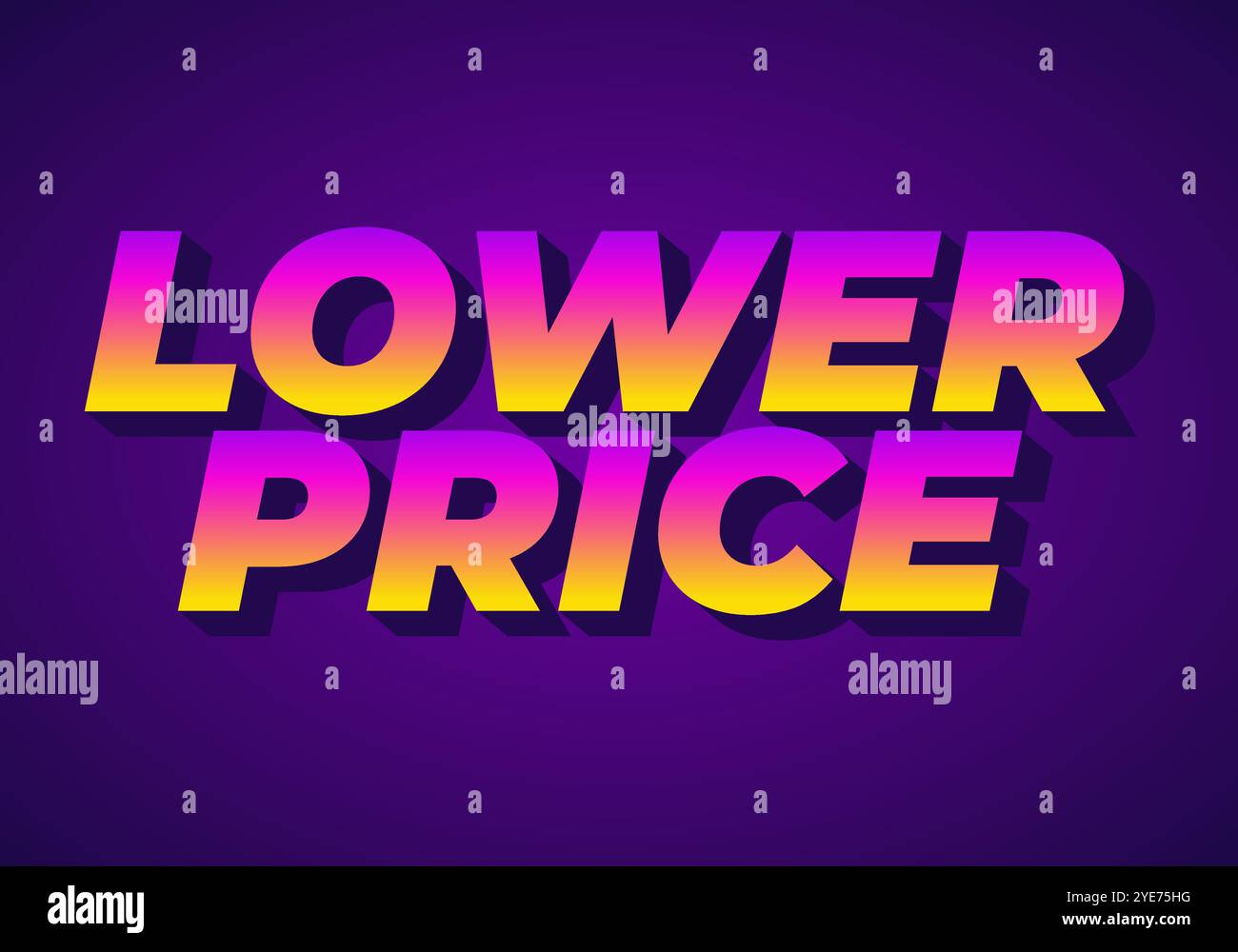 Lower price. Text effect design with modern colors and 3D font look ...